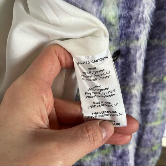 Hutch Anthropologie Donna Plaid Plush Soft Boxy Shacket Barn Coat Jacket XS - Picture 11 of 14